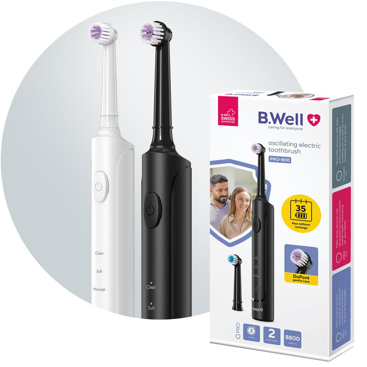 B.Well PRO-800 – Electric Rotary Toothbrush