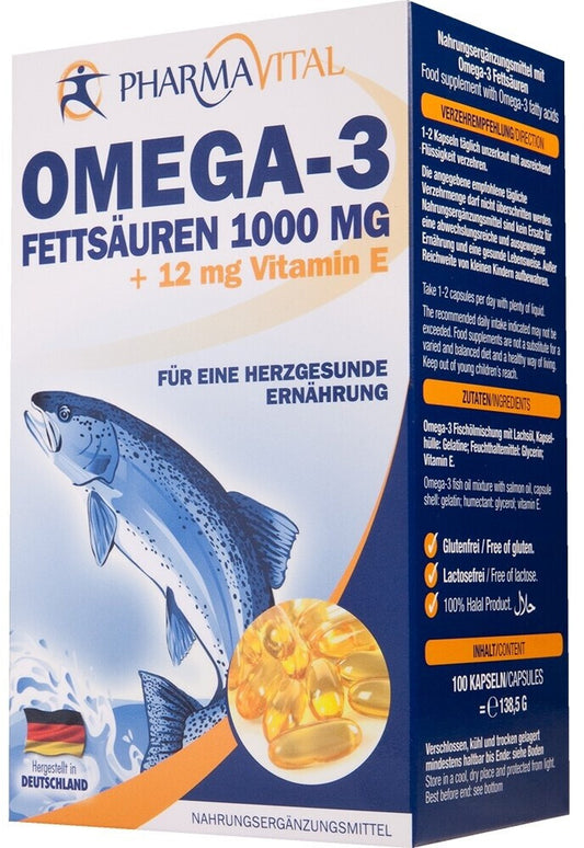Omega 3 1000mg +12mg Vit E pharmavital