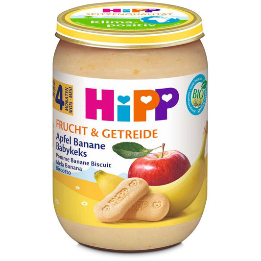 HiPP BIO Mollë – Banane me Biskotë për bebe 190 g