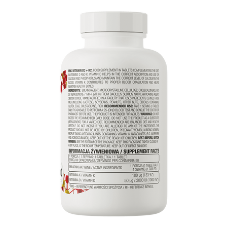OstroVit Vitamin D3 + K2 90 tabs