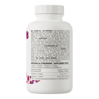 Vitamin D3 + K2 90 capsules